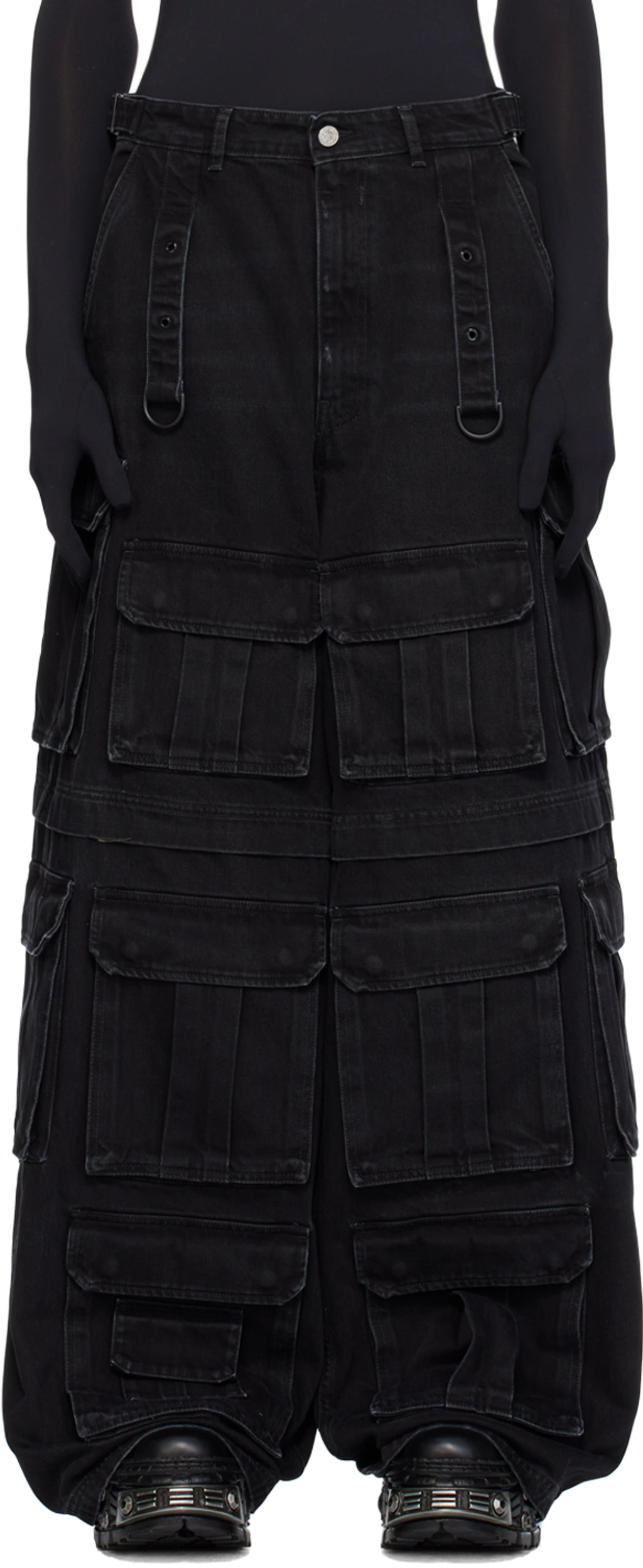 Vetements Convertible Wide-leg Cotton-twill Cargo Trousers
