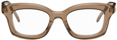 Loewe Brown Square Glasses In Shiny Light Brown