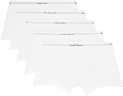 Paul Smith Five-pack White Boxers In 01 Whites