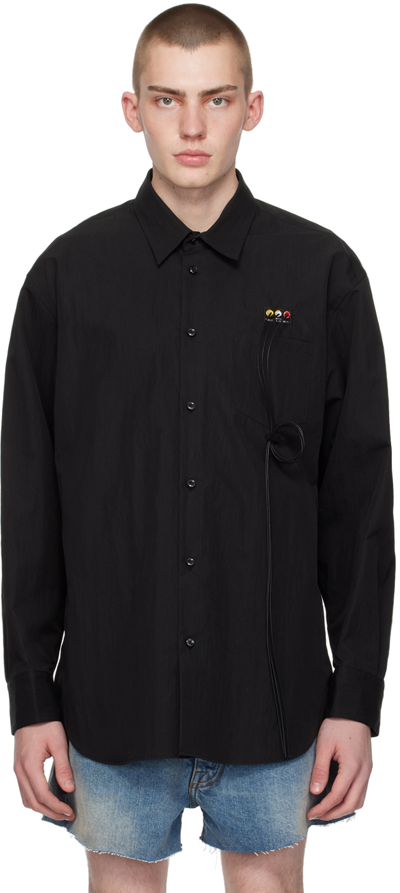 Doublet Cable Cotton Blend Shirt In Black
