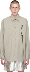 DOUBLET TAUPE RCA CABLE SHIRT