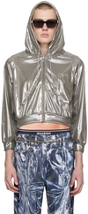 DOUBLET SILVER CHAIN LINK TRACK JACKET