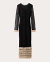 By Malene Birger Fringed-details Maxi Dress In Black
