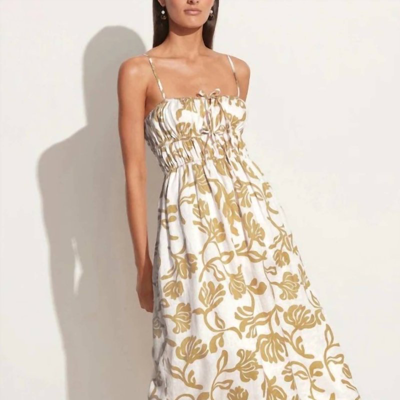 Faithfull The Brand Francesca Midi Dress In Beige