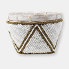 Poppy & Sage Bamboo Beaded Trinket Basket In White