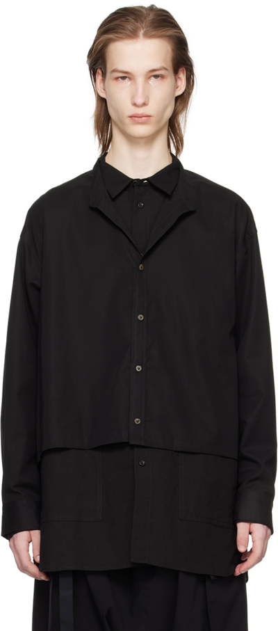 The Viridi-anne Black Layered Shirt In A-black