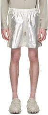 DOUBLET SILVER EMBROIDERED SHORTS