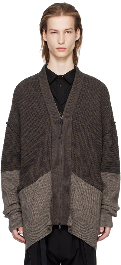 The Viridi-anne Gray Zip Cardigan In B-gray