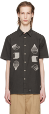 PS BY PAUL SMITH GRAY EMBROIDERED SHIRT