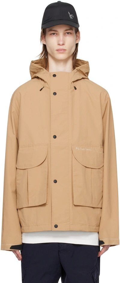 Ps By Paul Smith Beige Fishing Jacket In 62 Browns