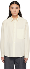 SOLID HOMME OFF-WHITE CRINKLED SHIRT