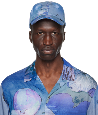 Paul Smith Blue Narcissus Cap In 47 Blues