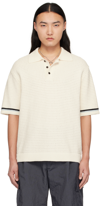 SOLID HOMME OFF-WHITE STRIPES POLO