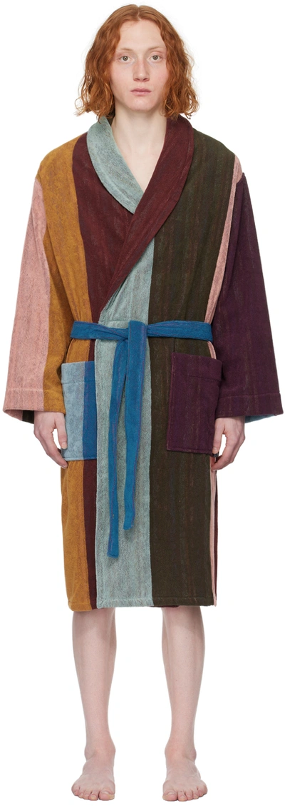 Paul Smith Multicolor Artist Stripe Robe In 96 Multicolour