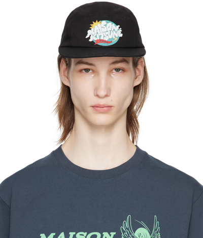 Maison Kitsuné Black Cloudbuster 5p Cap In P199 Black