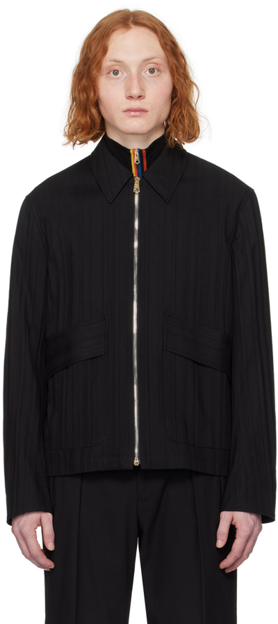 Paul Smith Black Embossed Jacket In 79 Blacks