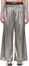 DOUBLET SILVER CHAIN LINK TRACK PANTS