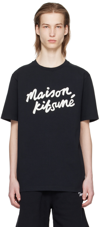 Maison Kitsuné Handwriting Comfort T-shirt In Black