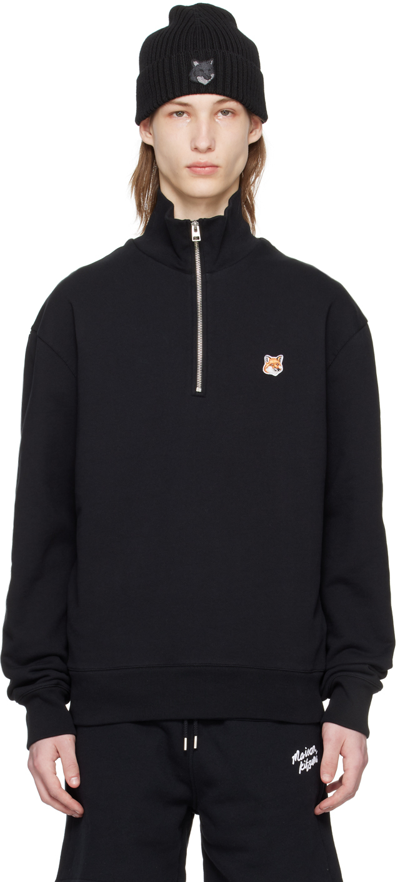 Maison Kitsuné Maison Kitsune Black Cotton Sweatshirt