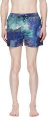 Paul Smith Narcissus-print Swim Shorts In 48 Blues