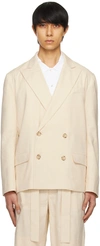 Commas Off-white Double-breasted Blazer In Cream