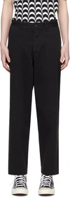 FRED PERRY BLACK STRAIGHT LEG TROUSERS