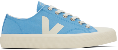 Veja Blue Wata Ii Low Canvas Sneakers In Aqua_pierre