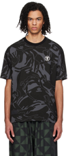 AAPE BY A BATHING APE BLACK CAMOUFLAGE T-SHIRT