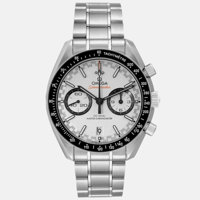 Pre-owned Omega Silver Stainless Steel Speedmaster Racing 329.30.44.51.04.001 Automatic Men's Wristwatch 44 Mm