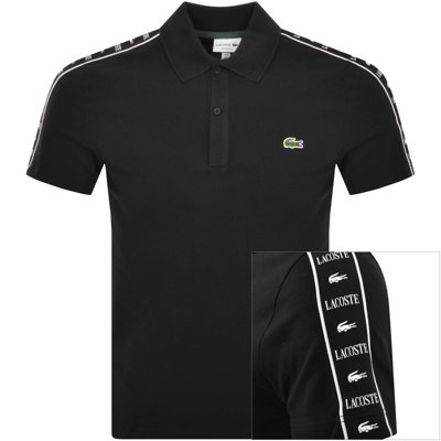 Lacoste Taped Logo Polo T Shirt Black