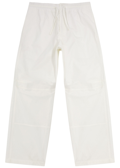 Oamc Turner Cotton-poplin Trousers In Off White