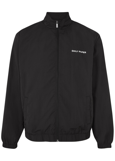 Daily Paper Edward Logo-print Nylon Track Jacket In Black