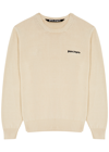 PALM ANGELS PALM ANGELS LOGO-EMBROIDERED COTTON JUMPER