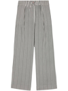 Alysi Striped Trousers In Black