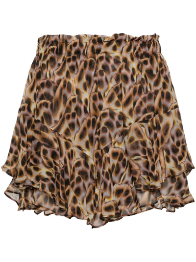 Marant Etoile Sornel Printed Shorts In Brown