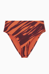 Cos High-waisted Scuba Bikini Briefs In Orange
