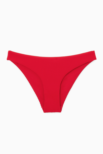 Cos Ribbed Bikini Briefs In Red
