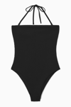 COS RIBBED BANDEAU SWIMSUIT