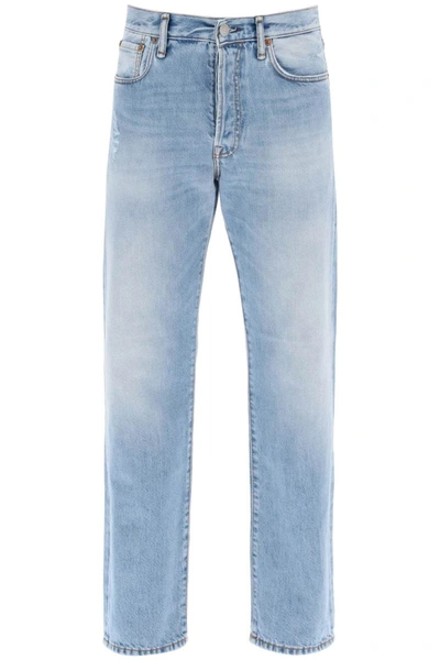 Acne Studios Mece Straight-leg Cropped Jeans In Mecelight Blue Trash