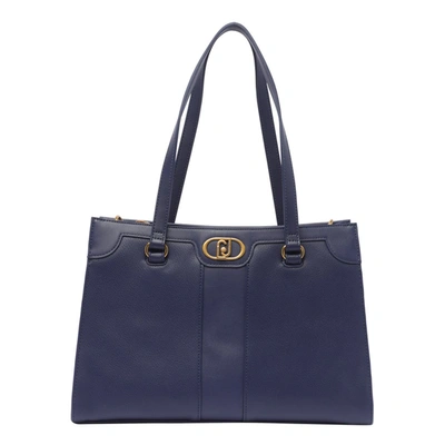 Liu •jo Logo Shoulder Bag In Blue