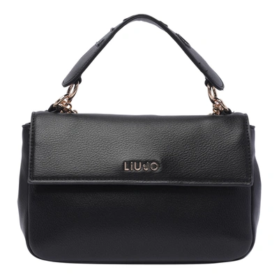 Liu •jo Logo Crossbody Bag In Black