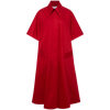 FEMPONIQ OVERSIZED CAPE COTTON DRESS (BERRY RED)
