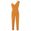 Femponiq Women's Yellow / Orange Peak Lapel Tailored Jumpsuit - Yellow & Orange