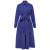 FEMPONIQ COTTON BELTED GATHERED MAXI SHIRT DRESS (VIVID BLUE)