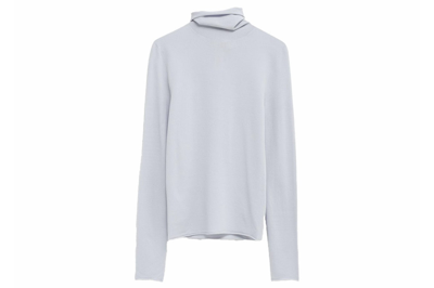 Pre-owned Acne Studios Turtleneck Sweater In Lightweight Jersey Ice Blue Aqh