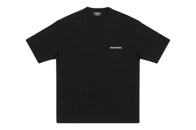 Pre-owned Balenciaga Logo Medium Fit T-shirt Black