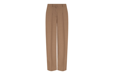 Pre-owned Burberry Jane Pleat-front Trousers Brown