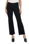 Kut From The Kloth Kelsey Raw Hem Mid Rise Ankle Flare Jeans In Black