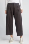 Rag & Bone Donovan Wide Leg Pants In Washed Black