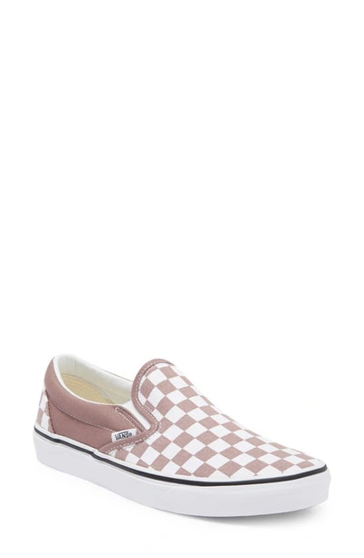 Vans Classic Slip-on Color Theory Checkerboard Sneakers In Neutrals
